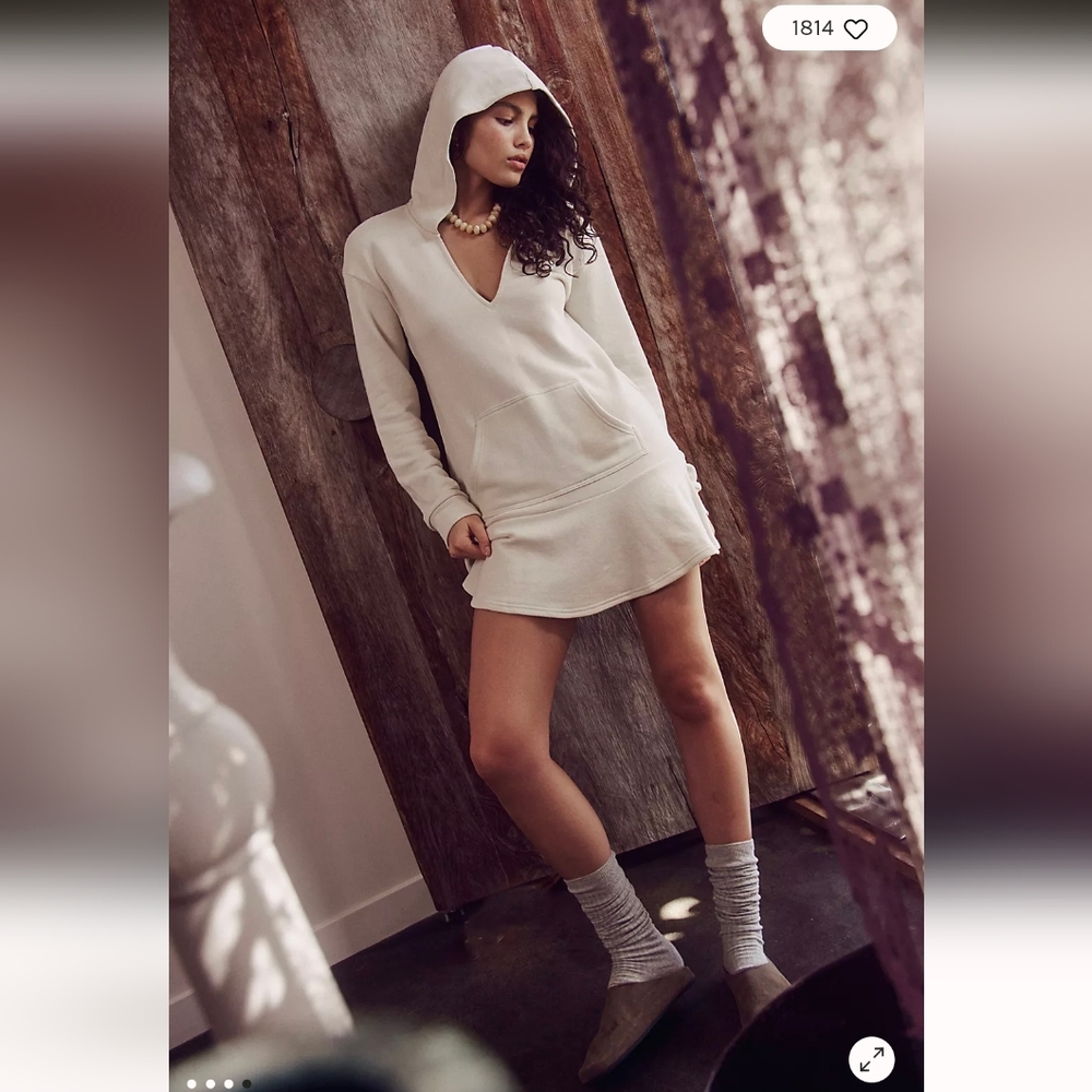 Free People Rafferty Hoodie Mini Dress- M - Picture 9 of 9